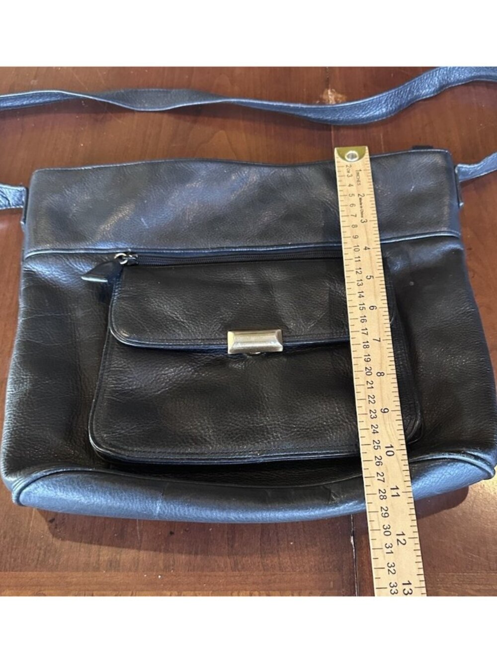 Vintage Lisa Loren Genuine Soft Leather Hand Bag Top Zipper - Picture 3 of 8